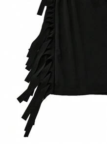 Calvaya Hơn Chất rắn Sọc Bên Quần short - màu đen - Xem 6