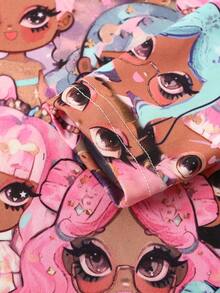 女嬰卡通圖案T恤和緊身褲