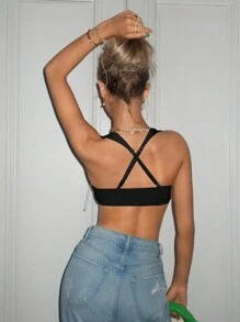 SHEIN X PERLA SHEIN ICON Top tank crop unicolor