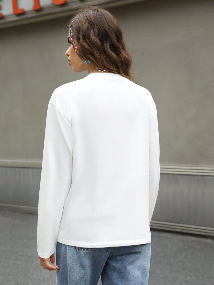 Letter Graphic Drop Shoulder Tee