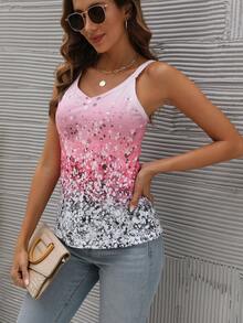 SHEIN LUNE Top de tirantes con estampado de lunares