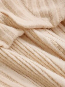 DAZY Solid Ribbed Knit 2 In 1 Tee Long Sleeve Women Tops