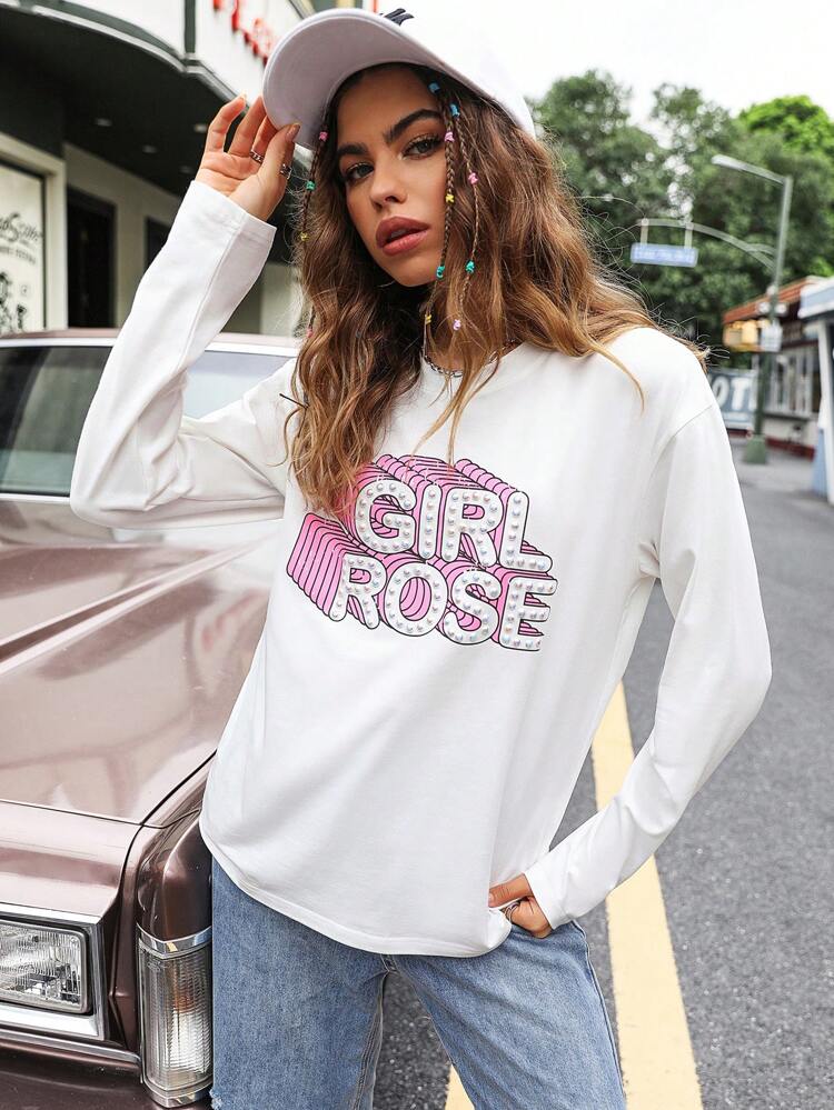 Letter Graphic Drop Shoulder Tee