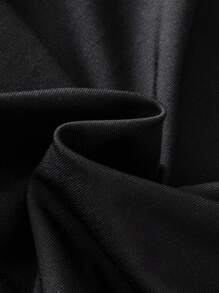 SHEIN Teenager Boys' Casual Street Chic Black Letter Print Short Sleeve T-Shirt, Suitable For Leisure & Sports Wear - Black - View 5