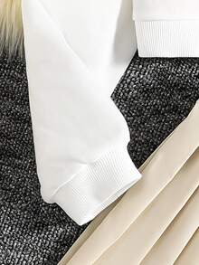 SHEIN 女大童心&小熊印花套頭衫&百褶半身裙 - 彩色 - 查看 4