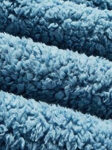 Cozy Pixies Unisex Baby's Padded Plush Colorblock Sweatshirt With Pockets And Thermal Lined, Thick Round Neck Pullover For Baby Boy - Blue - View 6