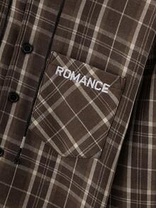 Manfinity Hypemode Nam In kẻ sọc & Thêu Chữ áo có mũ Áo khoác Without Tee - Nhiều màu - Xem 4