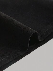Thiếu niên cô gái Chất rắn Áo sơ mi & Cami quần áo nịt rộng cho đùi - Đen và trắng - Xem 6