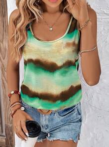 SHEIN LUNE 紮染背心上衣 - 彩色 - 查看 6