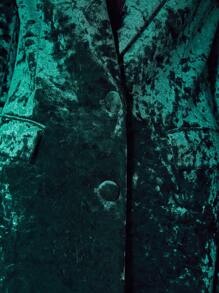 MOTF PREMIUM CRUSHED VELVET BLAZER - Dark Green - View 6