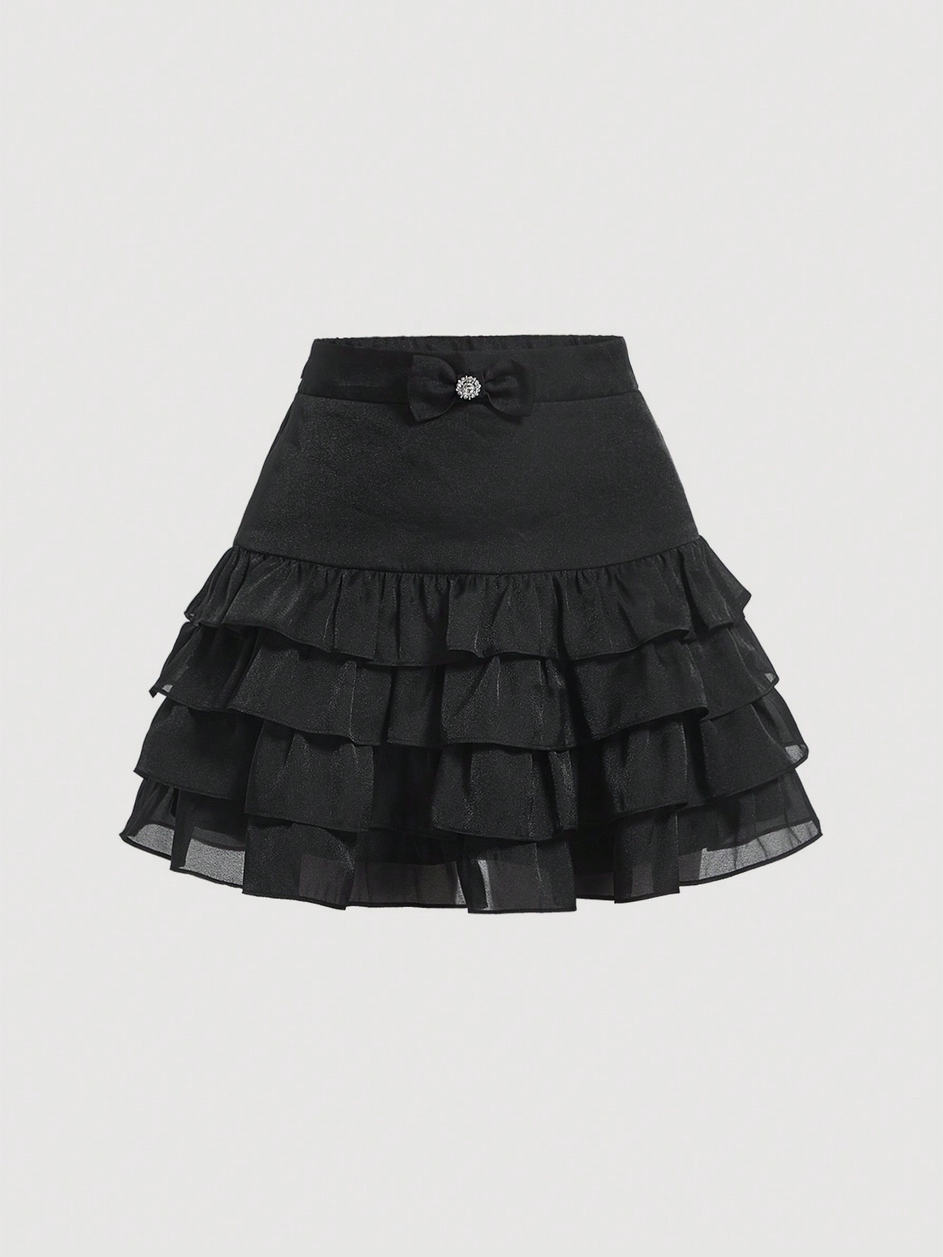 SHEIN SHEIN MOD Solid Layer Hem Skirt