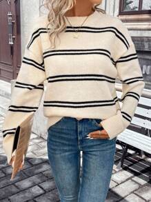 SHEIN Frenchy 女士毛衣 - 杏色 - 查看 1