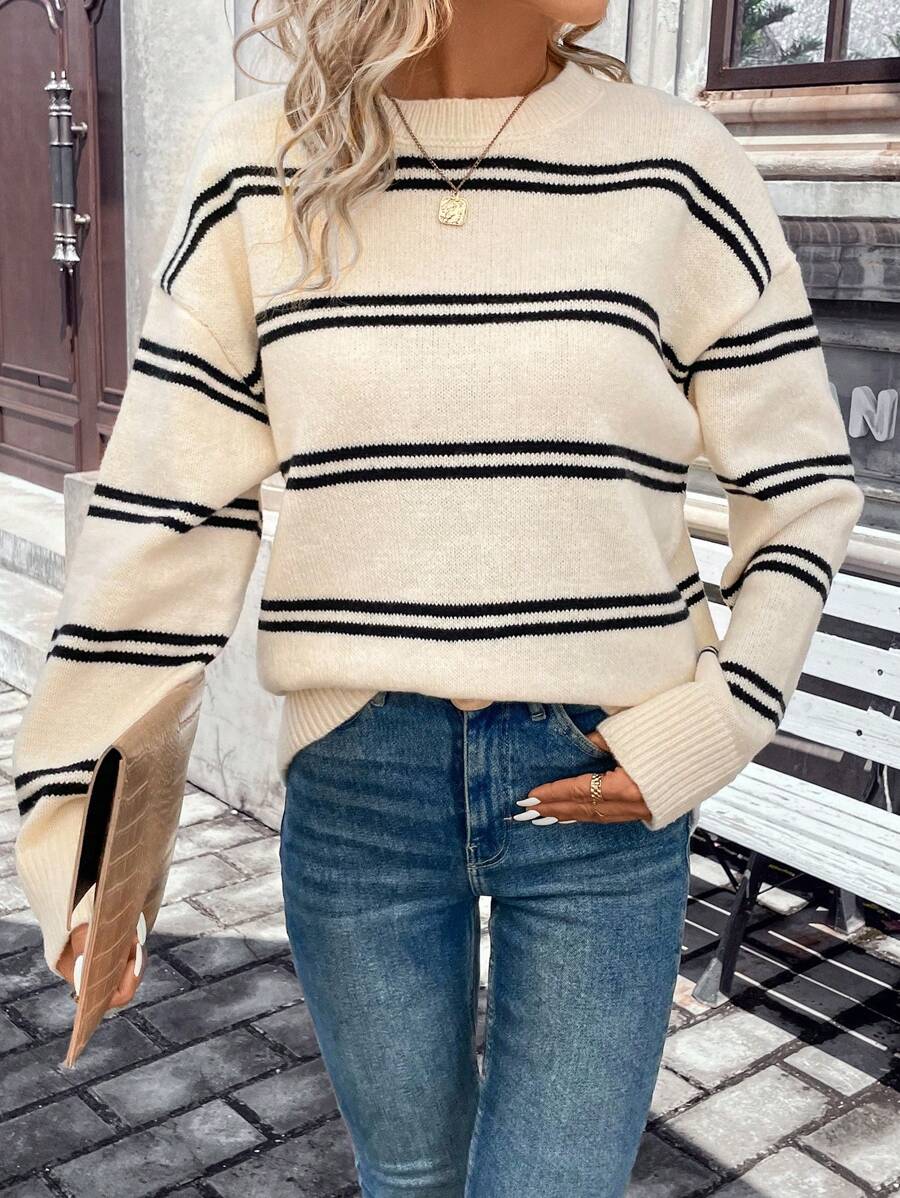 SHEIN Frenchy 女士毛衣 - 杏色 - 查看 1