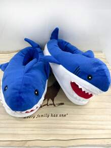 Blue Shark-shaped Fashionable Slippers - Blue - View 3