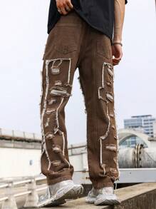 Manfinity Roghcode Jean Pria - Coffee Brown - View 2