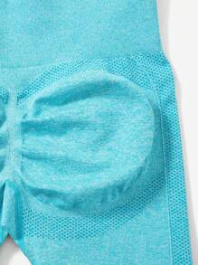 Easithlete 4 chiếc Quần Short Thể Thao Liền Mạch Scrunch Mông Rộng Quần Short Thể Thao Co Giãn - Nhiều màu - Xem 7