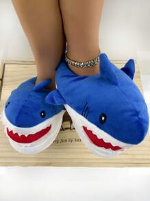 Blue Shark-shaped Fashionable Slippers - Blue - View 2