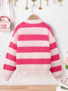 SHEIN 女童（大）毛衣 - 粉色 - 查看 2