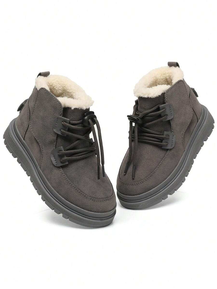 Unisex Kids' Winter Warm Snow Boots - Grey - View 1