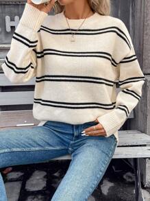 SHEIN Frenchy 女士毛衣 - 杏色 - 查看 3