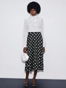 Maija 燈籠袖前繫帶襯衫