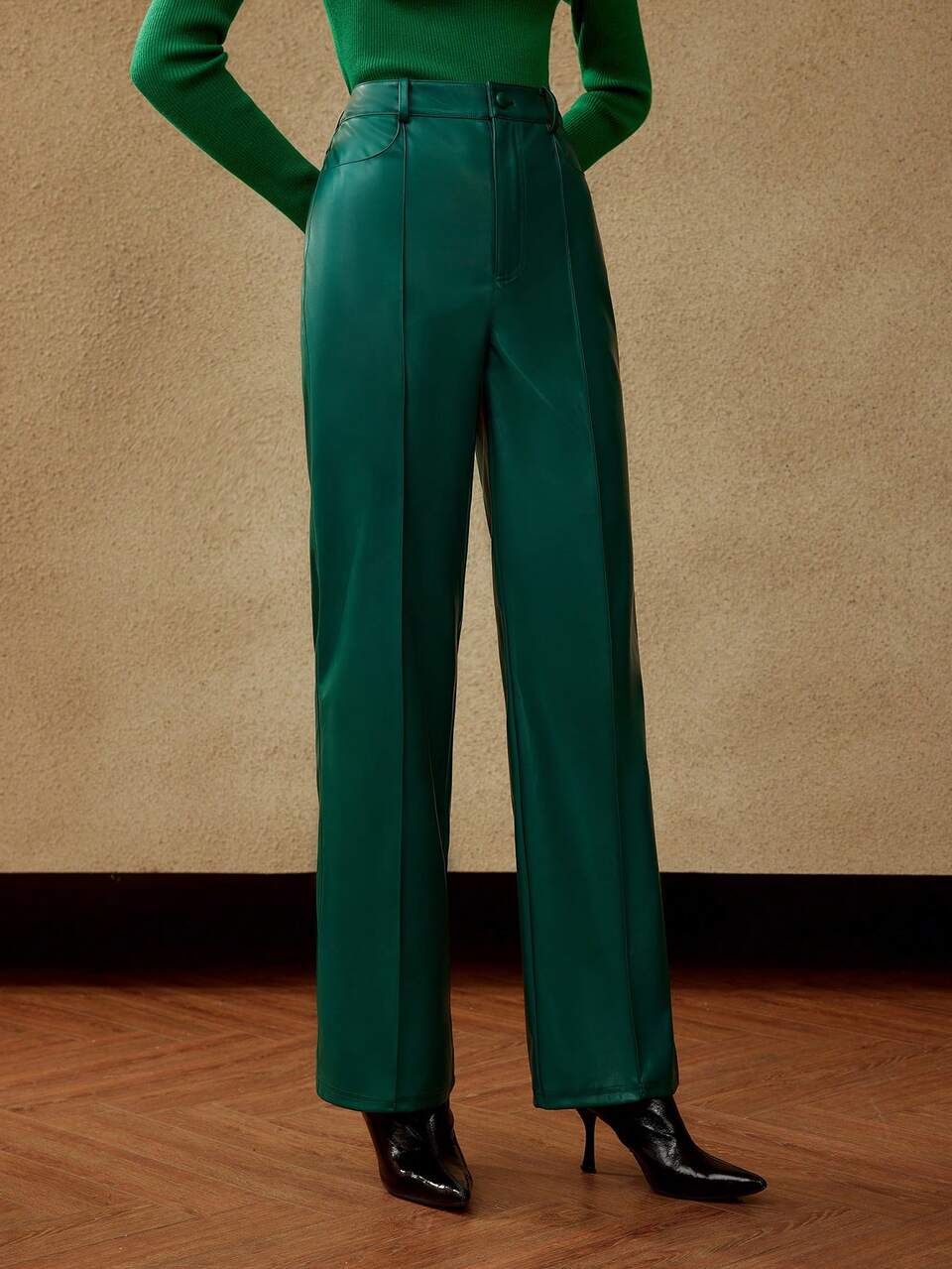 FAUX LEATHER PANTS