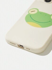 GAWX 1 pieza Funda de teléfono TPU de rana de dibujos animados compatible con iPhone - Multicolor - Ver 3