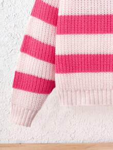 SHEIN 女童（大）毛衣 - 粉色 - 查看 3