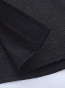 青少年男孩纯色纽扣前襟衬衫