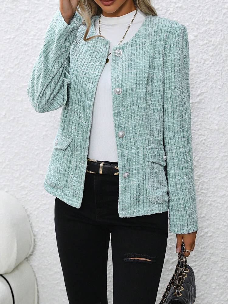 Flap Detail Button Through Overcoat