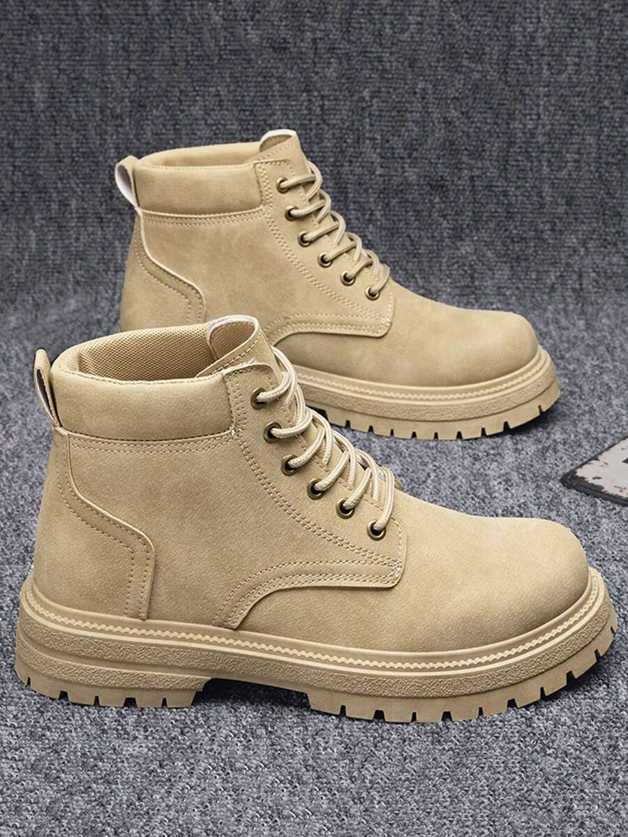 Botas de nuevo estilo Botas casuales de moda para hombres para todas las estaciones - Caqui - Ver 1
