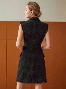 MOTF PREMIUM 花呢系腰帶無袖洋裝