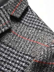 Houndstooth Print Lapel NeckLong Sleeve Casual Men's Suit Jacket (Shirt Not Included) - Grey - View 3