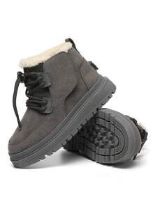 Unisex Kids' Winter Warm Snow Boots - Grey - View 8
