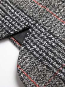 Houndstooth Print Lapel NeckLong Sleeve Casual Men's Suit Jacket (Shirt Not Included) - Grey - View 2