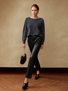 MOTF PREMIUM Cashmere Len Áo len - Xám - Xem 7