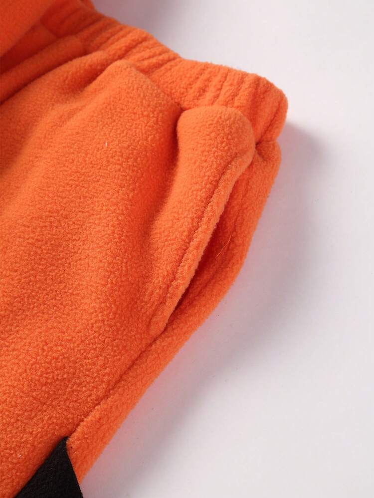 SHEIN 男小童卡通刺繡保暖套頭衫和運動褲 - 彩色 - 查看 3