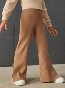 SHEIN Young Boy Split Hem Knit Pants