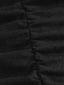 SHEIN ICON Chất rắn Eo dây rút Quần thể thao - màu đen - Xem 7