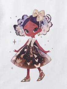 Baby Mädchen Figur Grafik, T-Shirt mit & Gürtel, Tasche Rock mit - Verschiedenfarbig - Übersicht 7