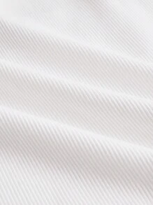 SHEIN BASICS 大碼撞色滾邊吊帶短上衣 - 白色 - 查看 8