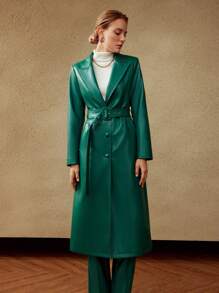 MOTF PREMIUM ÁO KHOÁC DA DA DÂY THÉP - Màu xanh lá cây đậm - Xem 8