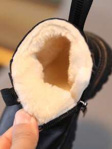 嬰兒靴子,復古風格,多用途短孩子們靴子 - 黑色 - 查看 4