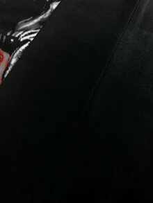 Manfinity LEGND 男士大码骷髅頭圖案背心上衣 - 黑色 - 查看 5