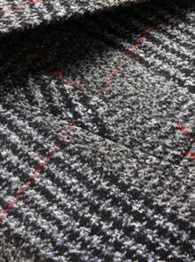 Houndstooth Print Lapel NeckLong Sleeve Casual Men's Suit Jacket (Shirt Not Included) - Grey - View 5