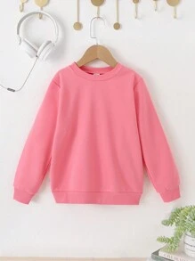SHEIN Young Girl Slogan Graphic Sweatshirt - Pink - View 2