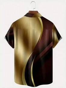 Manfinity LEGND Nam Plus In Địa lý Áo sơ mi - Cà phê nâu - Xem 2