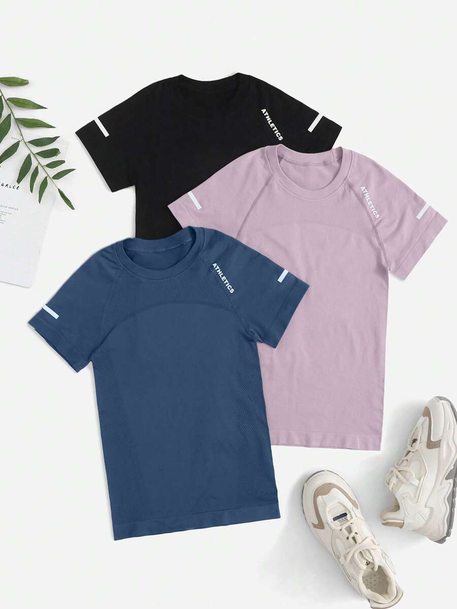 Easithlete 纯色运动长袖 T 恤，带拇指孔，基本款 T 恤，健身上衣，运动背心 - 彩色 - 查看 1