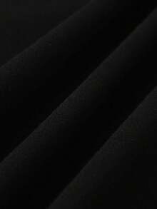 Manfinity Homme 男士字母圖案袋鼠口袋抽繩連帽衫 - 黑色 - 查看 3