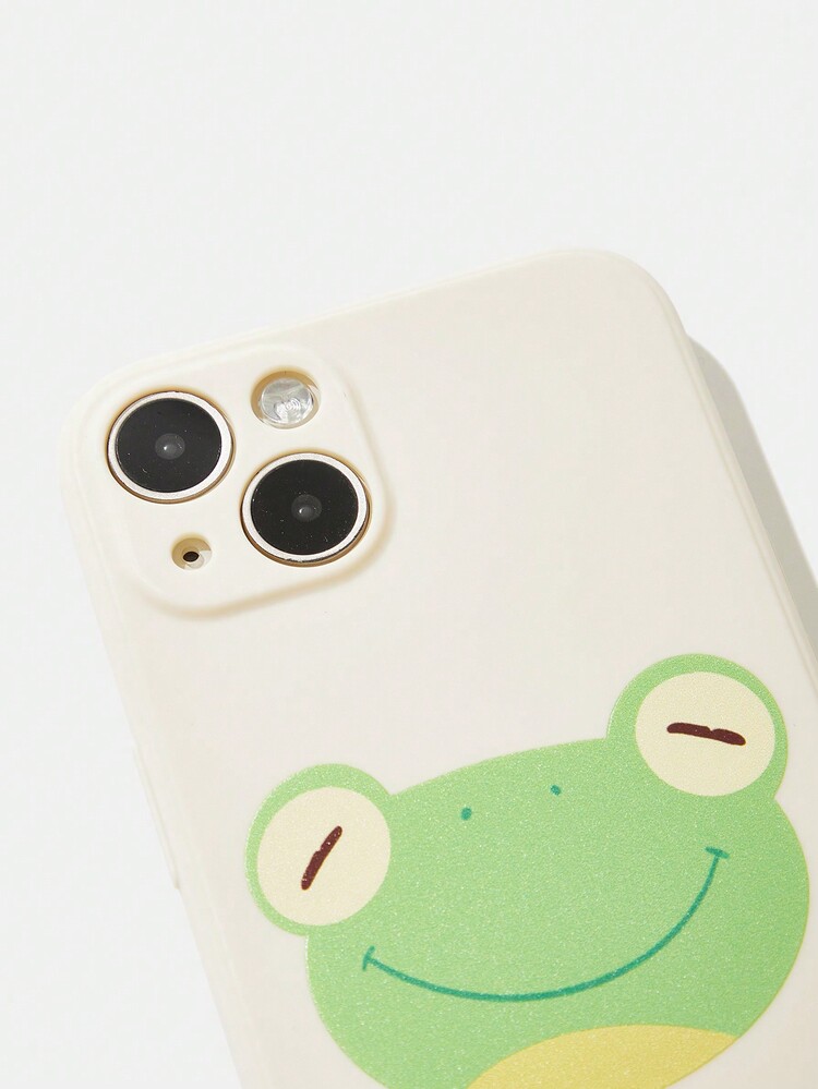 GAWX 1 pieza Funda de teléfono TPU de rana de dibujos animados compatible con iPhone - Multicolor - Añade 2